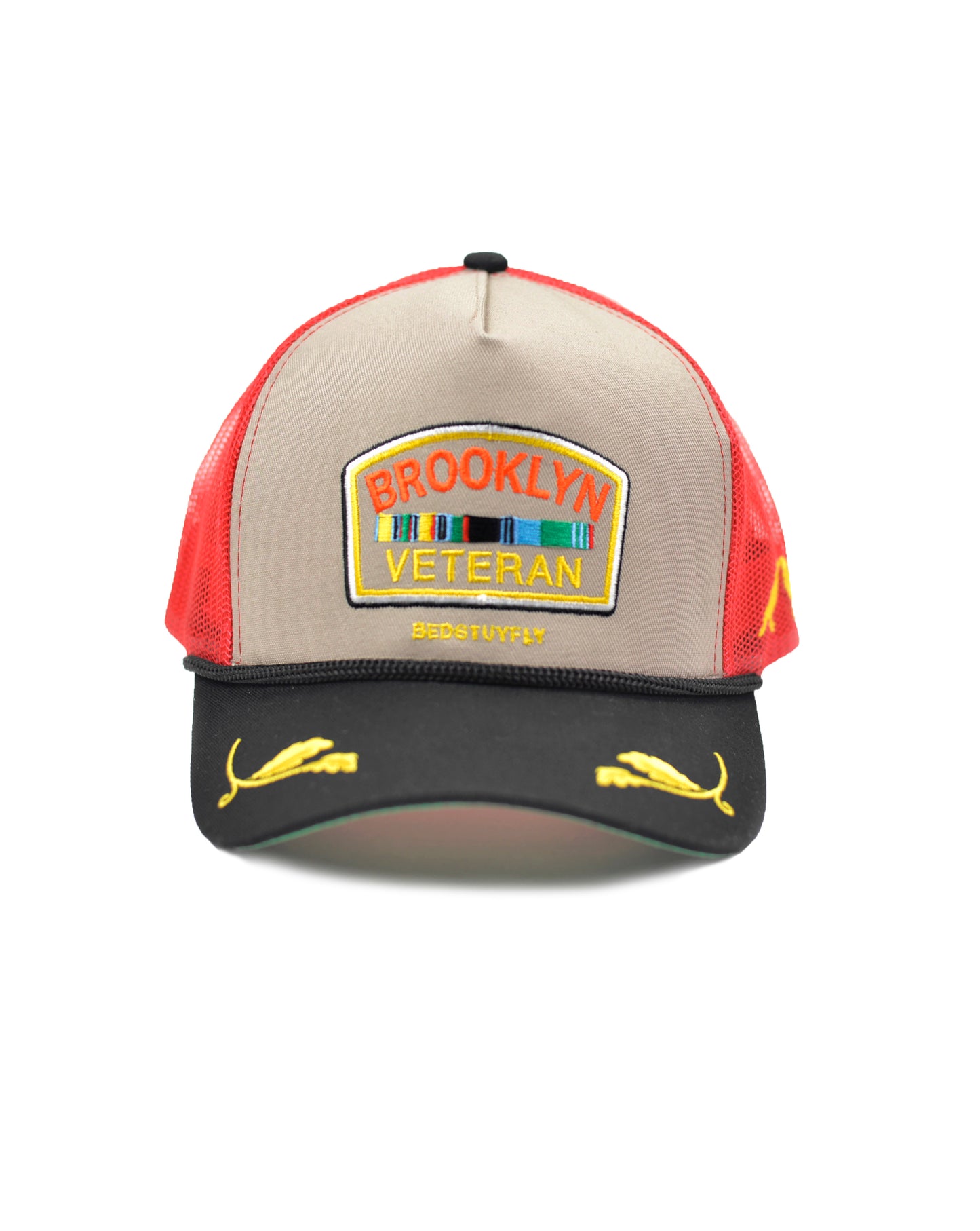 Brooklyn Veteran Trucker (Red/Tan)